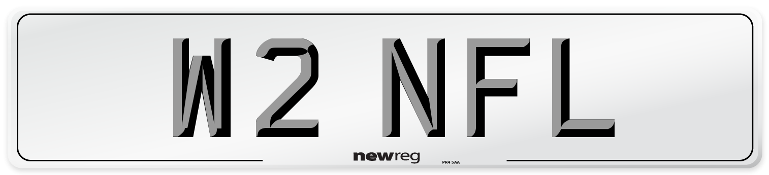 W2 NFL Number Plate from New Reg